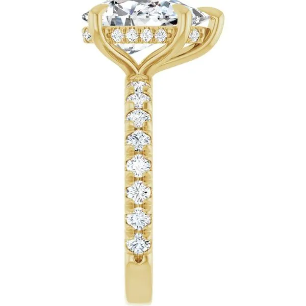 Claw-Prong Hidden Halo-Style Engagement Ring Image 4 Arezzo Jewelers Elmwood Park, IL