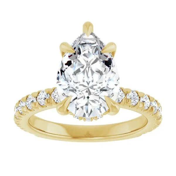Claw-Prong Hidden Halo-Style Engagement Ring Image 3 Clater Jewelers Louisville, KY