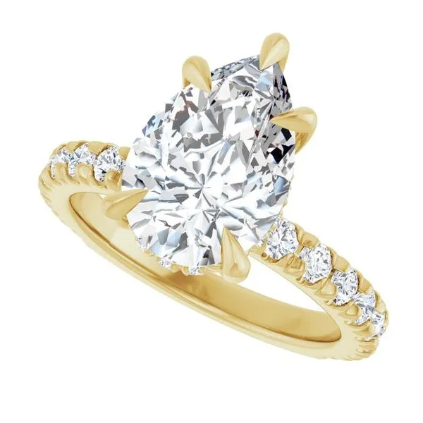 Claw-Prong Hidden Halo-Style Engagement Ring Image 5 The Jewelry Source El Segundo, CA