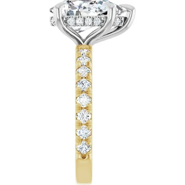 Claw-Prong Hidden Halo-Style Engagement Ring Image 4 Clater Jewelers Louisville, KY