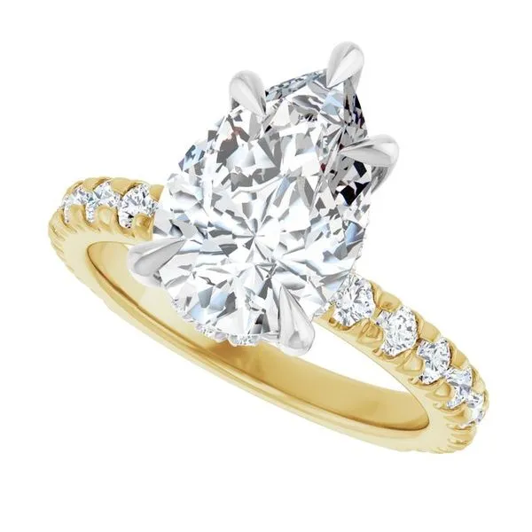 Claw-Prong Hidden Halo-Style Engagement Ring Image 5 Clater Jewelers Louisville, KY