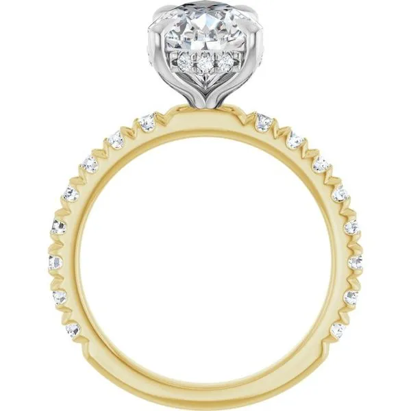 Claw-Prong Hidden Halo-Style Engagement Ring Image 2 Futer Bros Jewelers York, PA