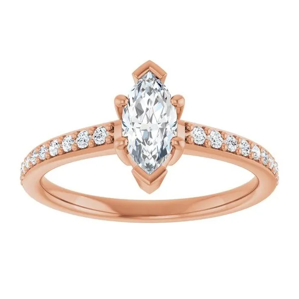 V-End Prong Engagement Ring Image 3 Rox Atlanta Jewelers Decatur, GA
