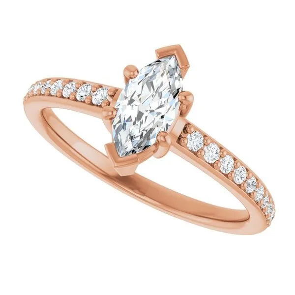 V-End Prong Engagement Ring Image 5 Futer Bros Jewelers York, PA