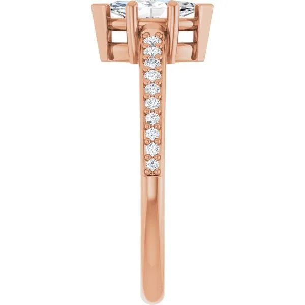 V-End Prong Engagement Ring Image 4 Futer Bros Jewelers York, PA