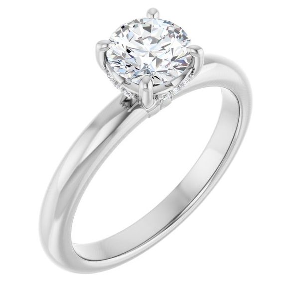 Hidden Halo-Style Engagement Ring