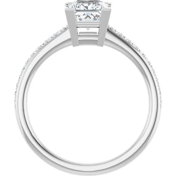 V-End Prong Engagement Ring Image 2 Don's Jewelry & Design Washington, IA