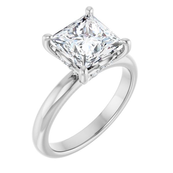 Hidden Halo-Style Engagement Ring
