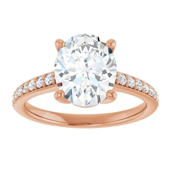 V-End Prong Engagement Ring Image 3 Futer Bros Jewelers York, PA