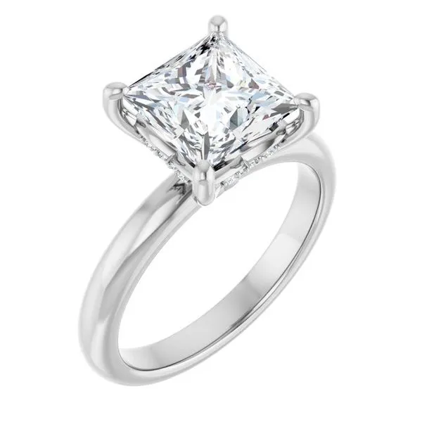 Hidden Halo-Style Engagement Ring