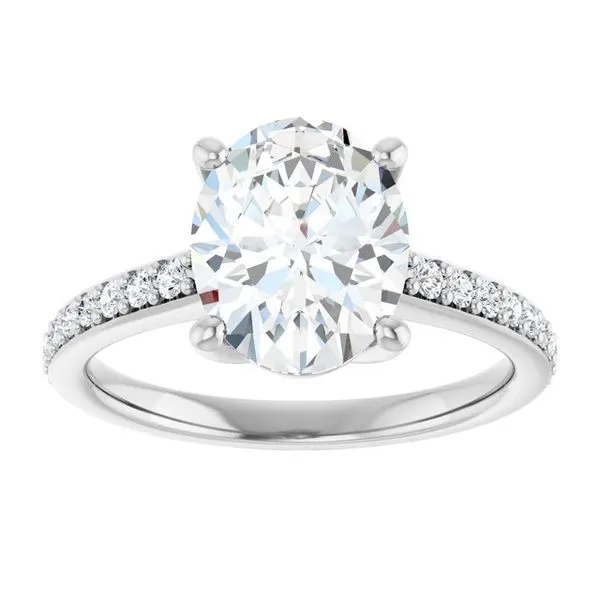 V-End Prong Engagement Ring Image 3 Futer Bros Jewelers York, PA