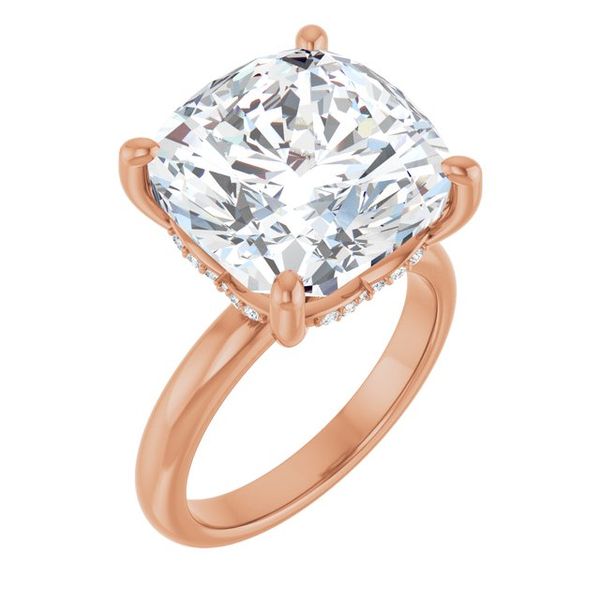 Hidden Halo-Style Engagement Ring