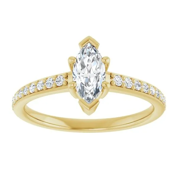 V-End Prong Engagement Ring Image 3 Futer Bros Jewelers York, PA