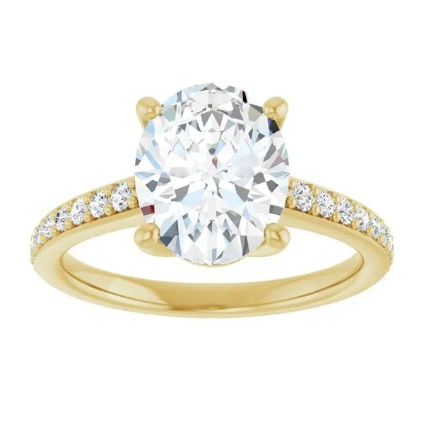 V-End Prong Engagement Ring Image 3 Futer Bros Jewelers York, PA