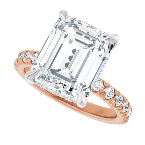 Claw-Prong Hidden Halo-Style Engagement Ring Image 5 Don's Jewelry & Design Washington, IA