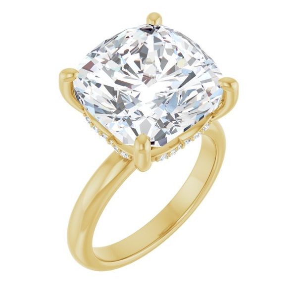 Hidden Halo-Style Engagement Ring