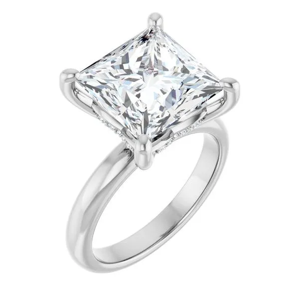 Hidden Halo-Style Engagement Ring