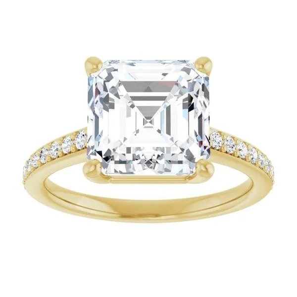 V-End Prong Engagement Ring Image 3 Futer Bros Jewelers York, PA