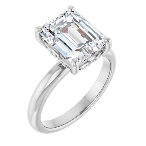 Hidden Halo-Style Engagement Ring