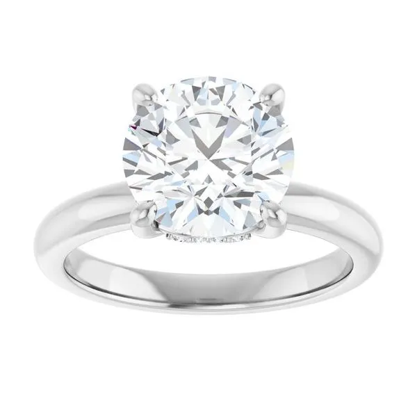 Hidden Halo-Style Engagement Ring Image 3 Raleigh Diamond Fine Jewelry Raleigh, NC