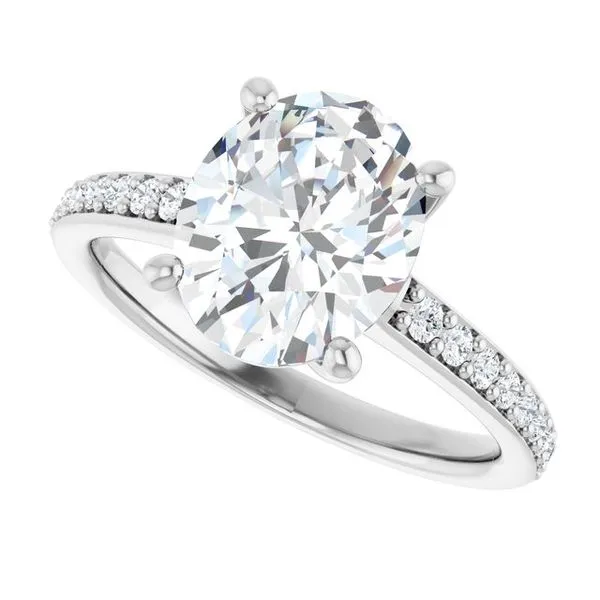 V-End Prong Engagement Ring Image 5 Futer Bros Jewelers York, PA