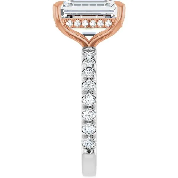 Claw-Prong Hidden Halo-Style Engagement Ring Image 4 JF Jones Jewelers Rochester, NY