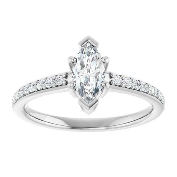 V-End Prong Engagement Ring Image 3 Rox Atlanta Jewelers Decatur, GA