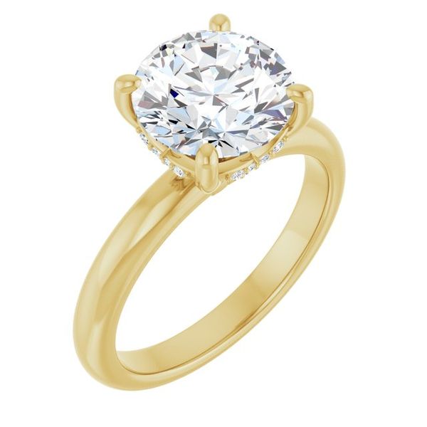 Hidden Halo-Style Engagement Ring