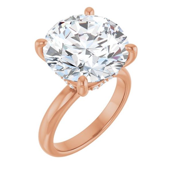 Hidden Halo-Style Engagement Ring