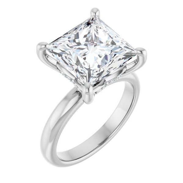 Hidden Halo-Style Engagement Ring