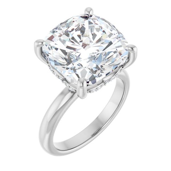 Hidden Halo-Style Engagement Ring
