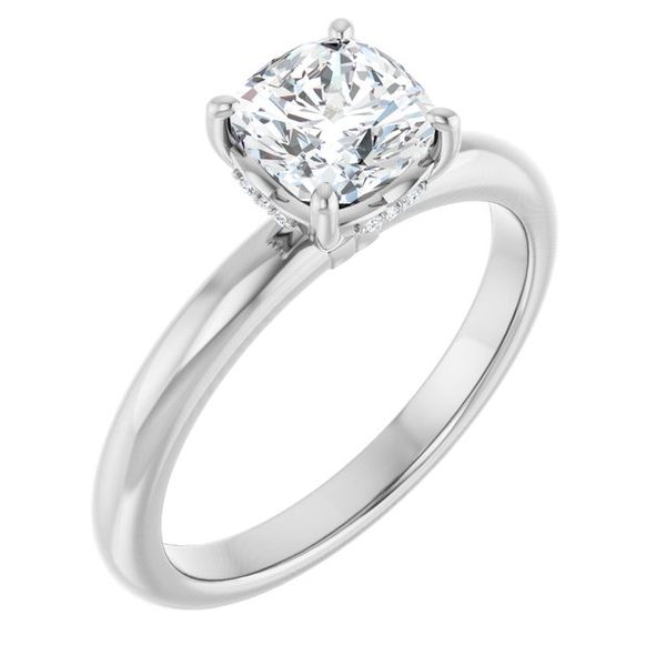 Hidden Halo-Style Engagement Ring