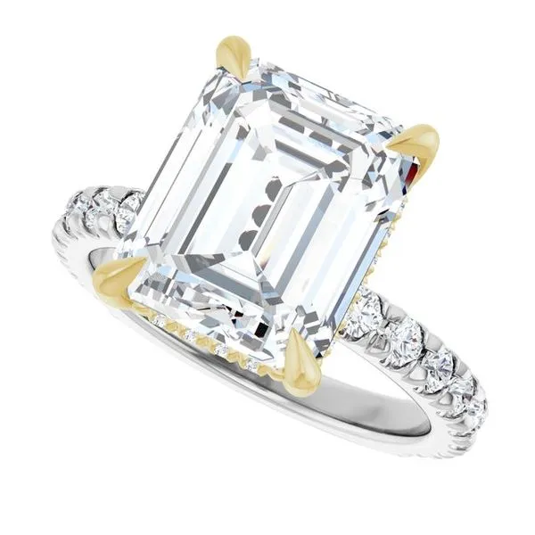 Claw-Prong Hidden Halo-Style Engagement Ring Image 5 JF Jones Jewelers Rochester, NY