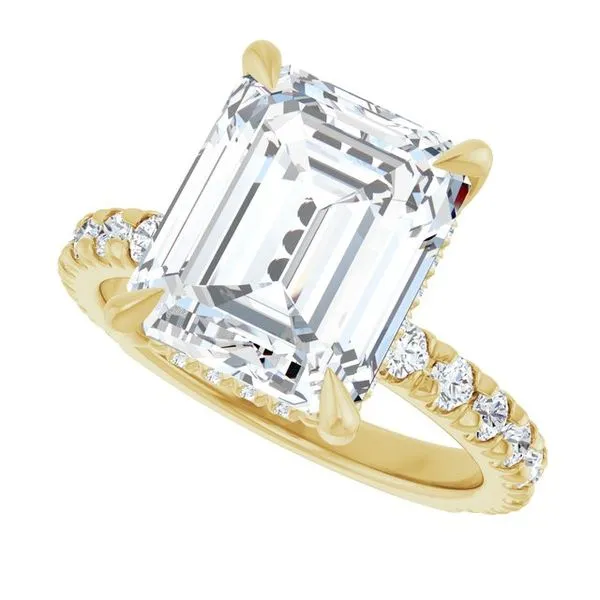 Claw-Prong Hidden Halo-Style Engagement Ring Image 5 JF Jones Jewelers Rochester, NY