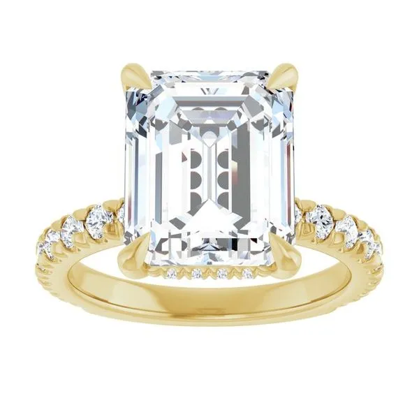 Claw-Prong Hidden Halo-Style Engagement Ring Image 3 Vulcan's Forge LLC KANSAS CITY, MO