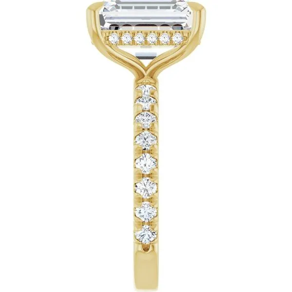 Claw-Prong Hidden Halo-Style Engagement Ring Image 4 JF Jones Jewelers Rochester, NY