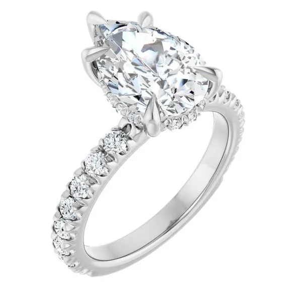 Claw-Prong Hidden Halo-Style Engagement Ring J. Thomas Jewelers Rochester Hills, MI
