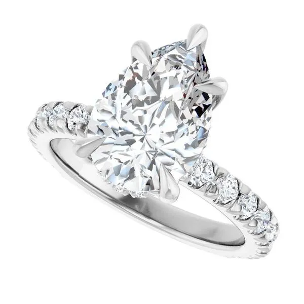 Claw-Prong Hidden Halo-Style Engagement Ring Image 5 Don's Jewelry & Design Washington, IA