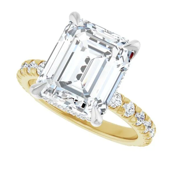 Claw-Prong Hidden Halo-Style Engagement Ring Image 5 Don's Jewelry & Design Washington, IA