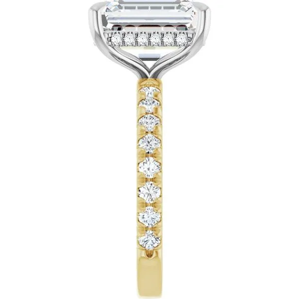 Claw-Prong Hidden Halo-Style Engagement Ring Image 4 Collard Jewelers League City, TX