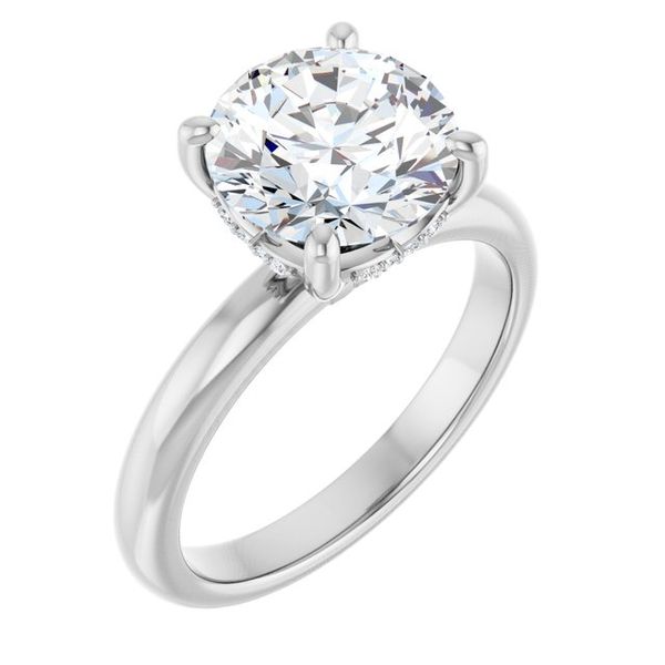 Hidden Halo-Style Engagement Ring
