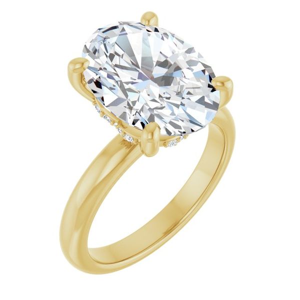 Hidden Halo-Style Engagement Ring