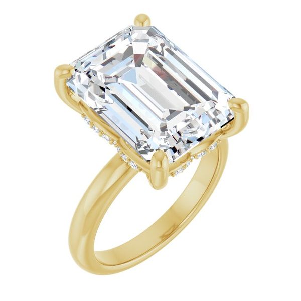 Hidden Halo-Style Engagement Ring