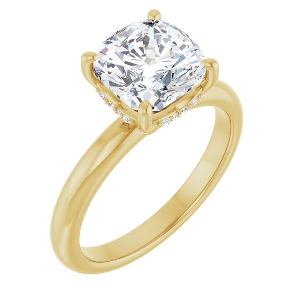 Hidden Halo-Style Engagement Ring