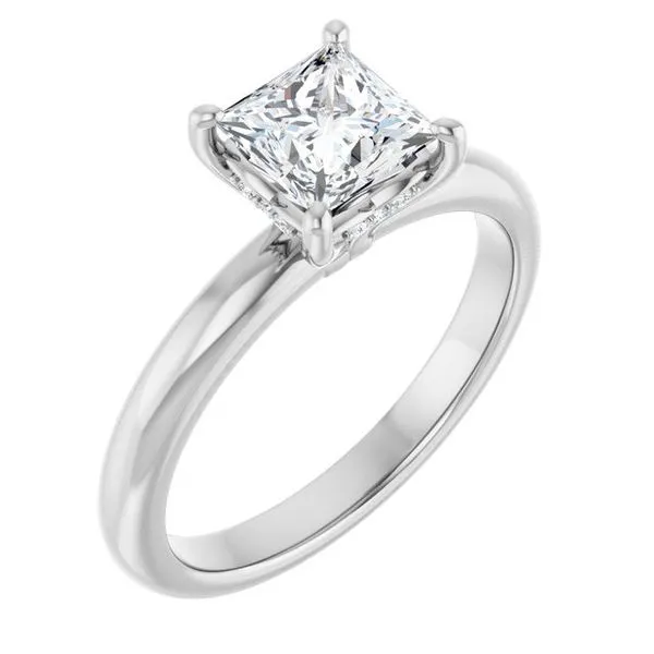 Hidden Halo-Style Engagement Ring