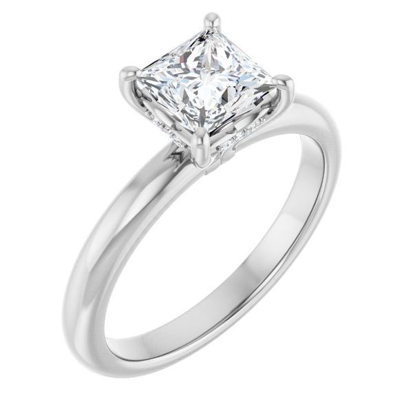 Hidden Halo-Style Engagement Ring