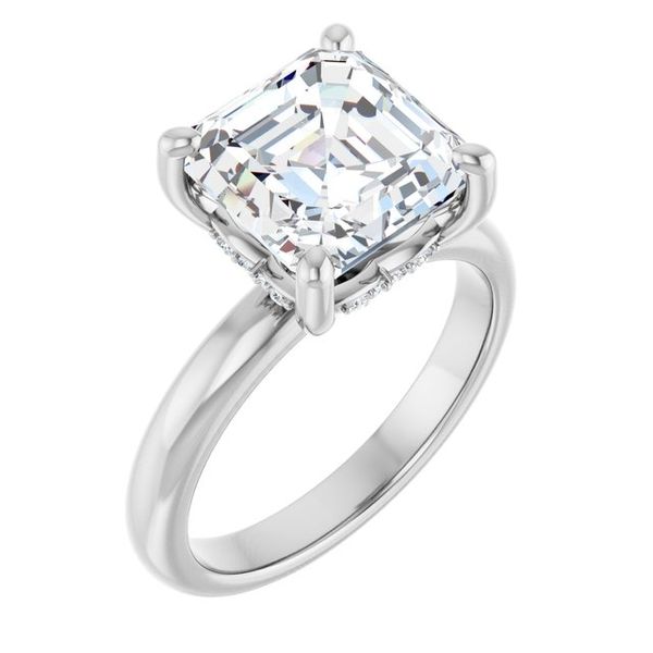 Hidden Halo-Style Engagement Ring