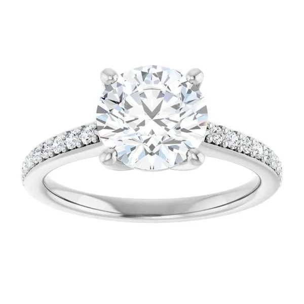 V-End Prong Engagement Ring Image 3 Eskews Fine Jewelers Lee's Summit, MO