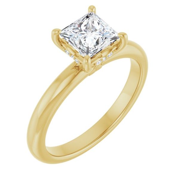 Hidden Halo-Style Engagement Ring