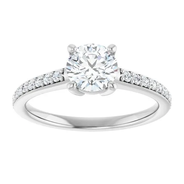 V-End Prong Engagement Ring Image 3 Rox Atlanta Jewelers Decatur, GA